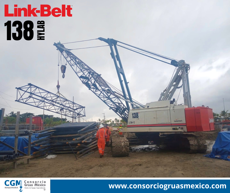 Grúa Estructural Hidráulica Sobre Orugas LINKBELT 138 HYLAB / Crawler